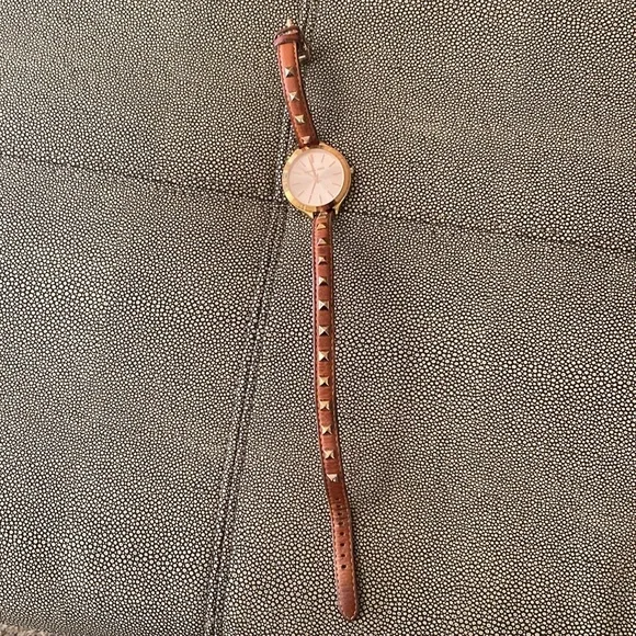 Michael Kors | Genuine Leather Studded Double-Wrap Watch - Picture 8 of 10